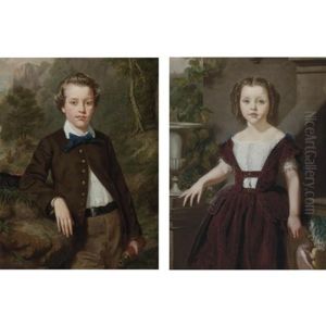 Portrait Of John Taylor (+ Portrait Of Deborah Taylor; Pair) by Seymour Joseph Guy