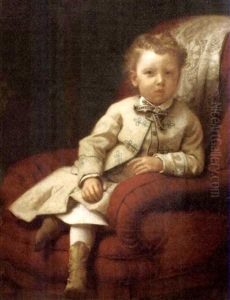 Portrait Of A Young Boy by Seymour Joseph Guy