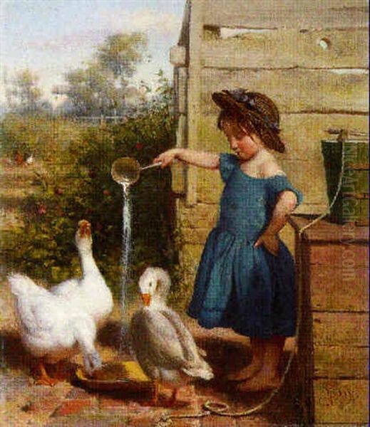 Feeding The Geese - view 1