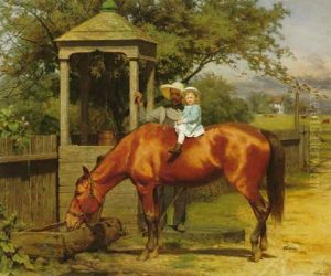 At The Watering Trough by Seymour Joseph Guy