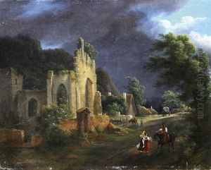 Le Coup De Vent Avant L'orage by Antoine-Patrice Guyot the Younger