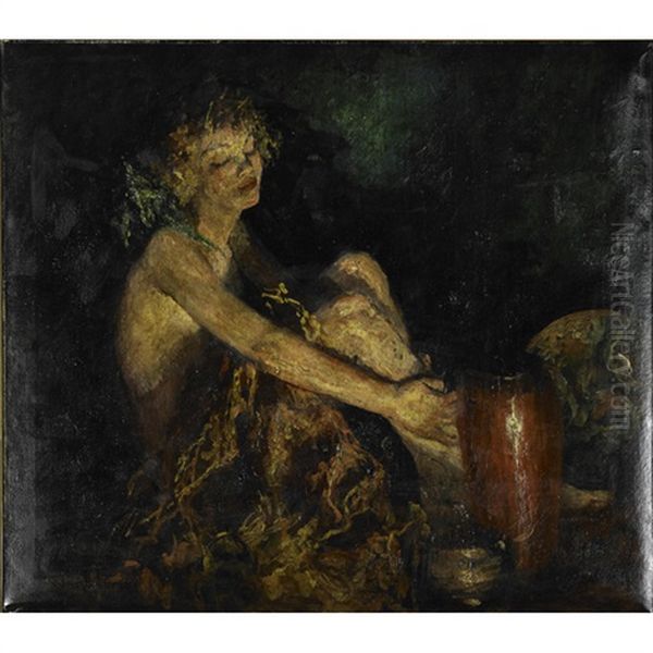 Untitled (model With Red Vase) - view 1