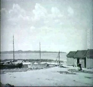 Motiv Fran Ramsjo Hamn by Ossian Gyllenberg