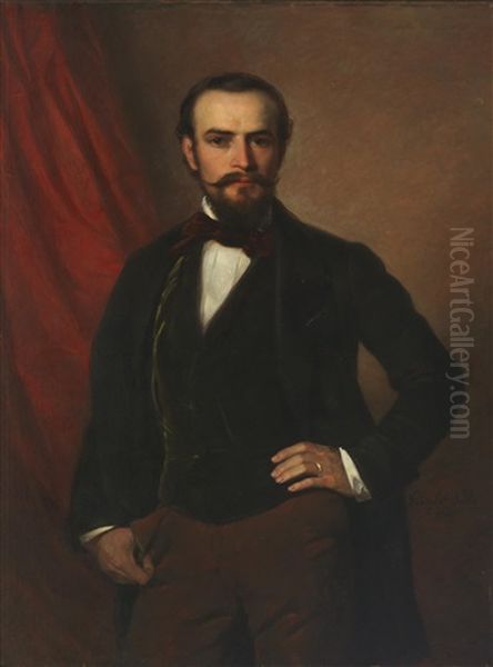 Three-quarter Length Portrait Of A Gentleman  (albert Forstinger?) - view 1