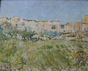 Continental Hillside View by Arthur Baker-Clack
