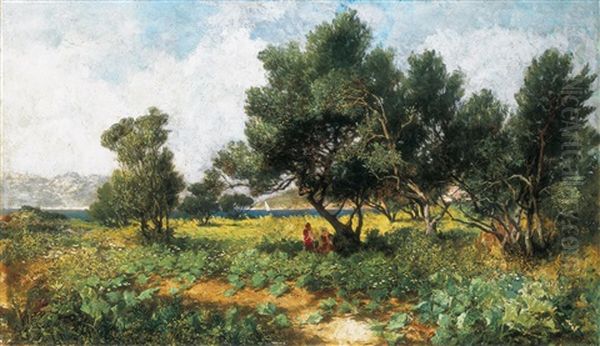 Landscape With Sailing Boats In The Background - view 1