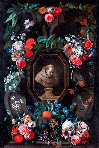 Viragfuzer Nicasius Janssens Van Heeze Portrejaval - view 1