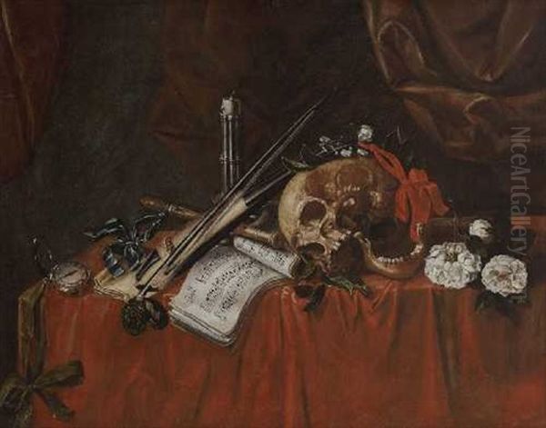 Vanitas-stillleben Mit Notenheft - view 1