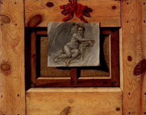 Trompe-l'oeil. Ruckseite Eines Gemaldes Mit Angehefteter Zeichnung Einer Liegenden Frau by Cornelis Norbertus Gysbrechts