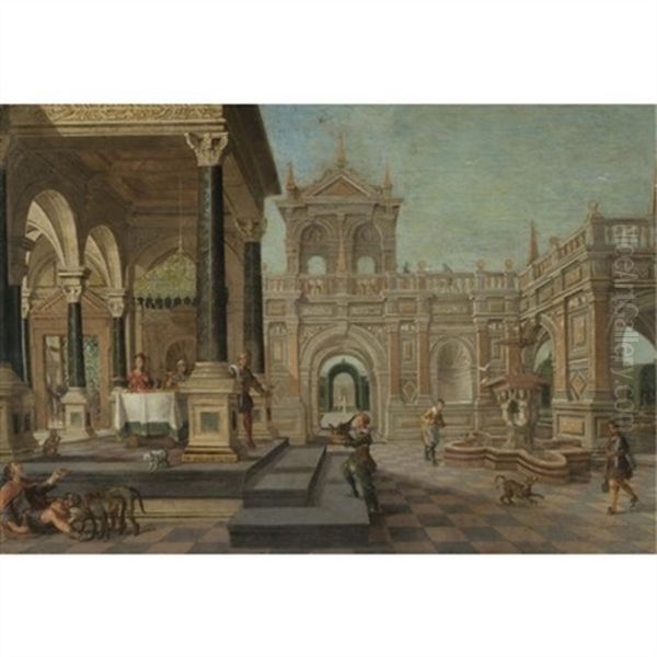 A Palatial Capriccio With Dives And Lazarus - view 1
