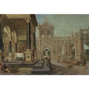 A Palatial Capriccio With Dives And Lazarus