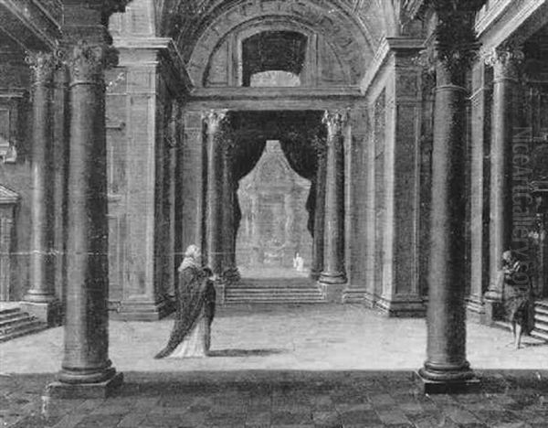 Kircheninterieur Mit Figurenstaffage - view 1