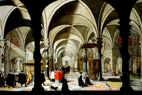 Interieur D'eglise Avec Procession - view 1