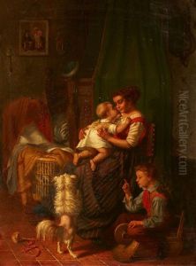 A Mother With Her Children by Joseph Gyselinckx