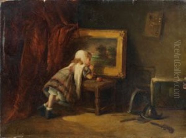 Fillette Dans L'atelier Du Peintre - view 1