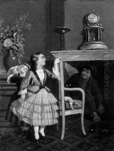 Children Playing Hide And Seek by Joseph Gyselinckx