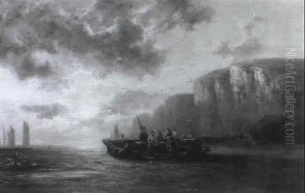 Fisherfolk Resting In An Extensive Coastal Landscape - view 1