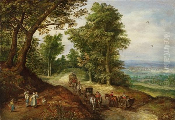 Landscape With Carts And Figures - view 1