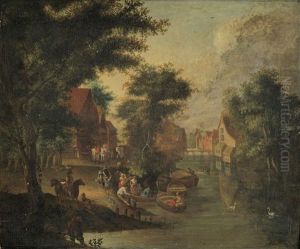 Flamische Dorfszene