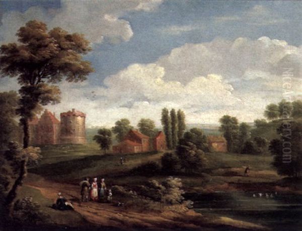 Bewaldete Landschaft Mit Figuren - view 1