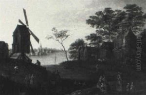 Landscape With A Village By A River Landscape With A Village By A River