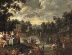 Grounds Of A Villa With Figures Feasting Grounds Of A Villa With Figures Feasting