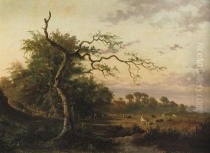 Minding The Herd by Alexander Hieronymus Jun Bakhuyzen