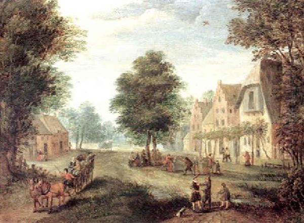 Dorfstrase Mit Reisenden - view 1