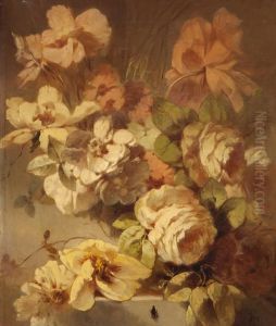 A Summer Still Life Of Flowers by Geraldine Jacoba Van De Sande Bakhuyzen