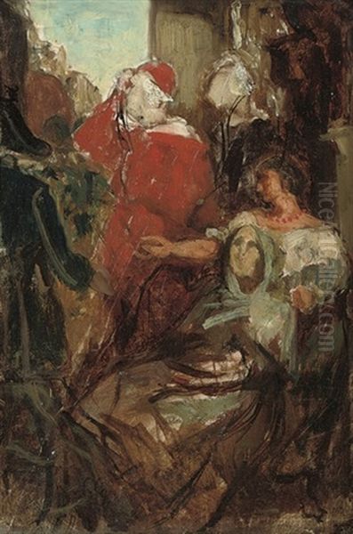 A Cardinal Giving His Blessings - view 1