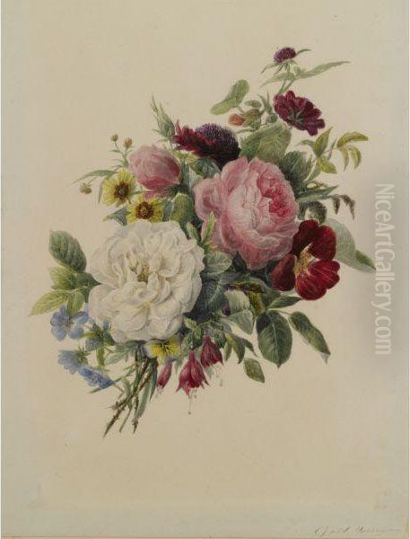 A Still Life With Roses And Other Flowers - view 1