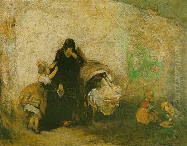 Grandmother Near The Cradle - view 1