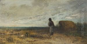 Peasant Looking Out Over The Valley by Laszlo Gyulay