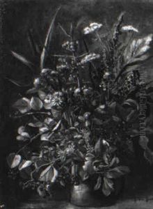 Herbstliches Blumenstilleben by Hermine Haader