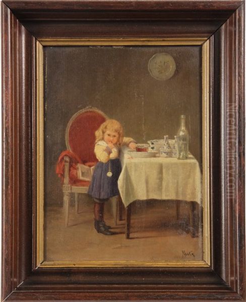 Girl With Papa's Watch And Mulled Wine - view 1