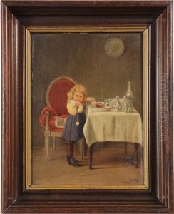 Girl With Papa's Watch And Mulled Wine