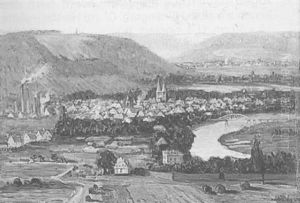 Hoxter - Ansicht Der Stadt Mit Weitem Blick Auf Den Weserbogen by Robert Haag