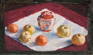 Tafelstillleben Mit Apfeln by August Haake