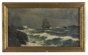 Heavy Sea Near The Breakers by Lauritz Haaland