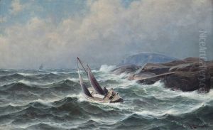 Losskoyte Pa Vei Ut Mot Seilskute by Lauritz Haaland