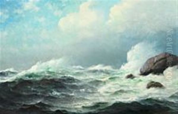 Coastal Scenery With Waves Against The Rocks - view 1