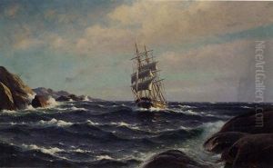 Near The Coast In Rough Seas
