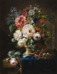 Still Life With Roses, Peonies And Lilac