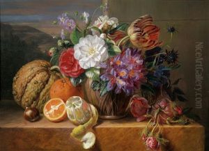 Blumen- Und Fruchtestillleben