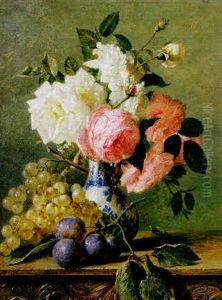 Blumen- Und Fruchtestilleben by Adriana Johanna Haanen