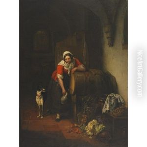 In The Wine Cellar by Elisabeth Alida van Haanen
