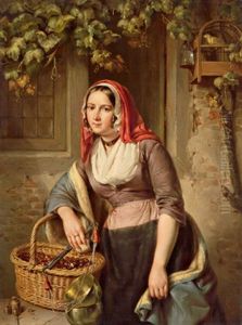 Hollandische Kastanienverkauferin by Elisabeth Alida van Haanen