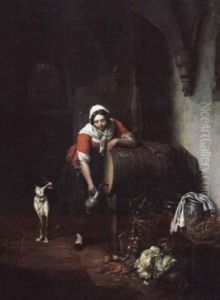 In The Wine Cellar by Elisabeth Alida van Haanen