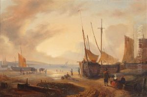 View Of A Port by George Gillis van Haanen