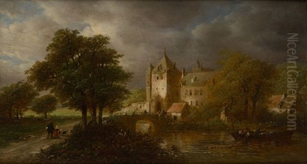 Pecheurs Devant Le Chateau - view 1